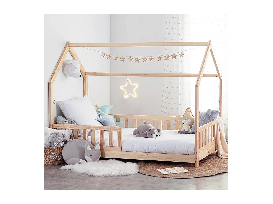 Lit Cabane "Enfant" 90x190cm Naturel