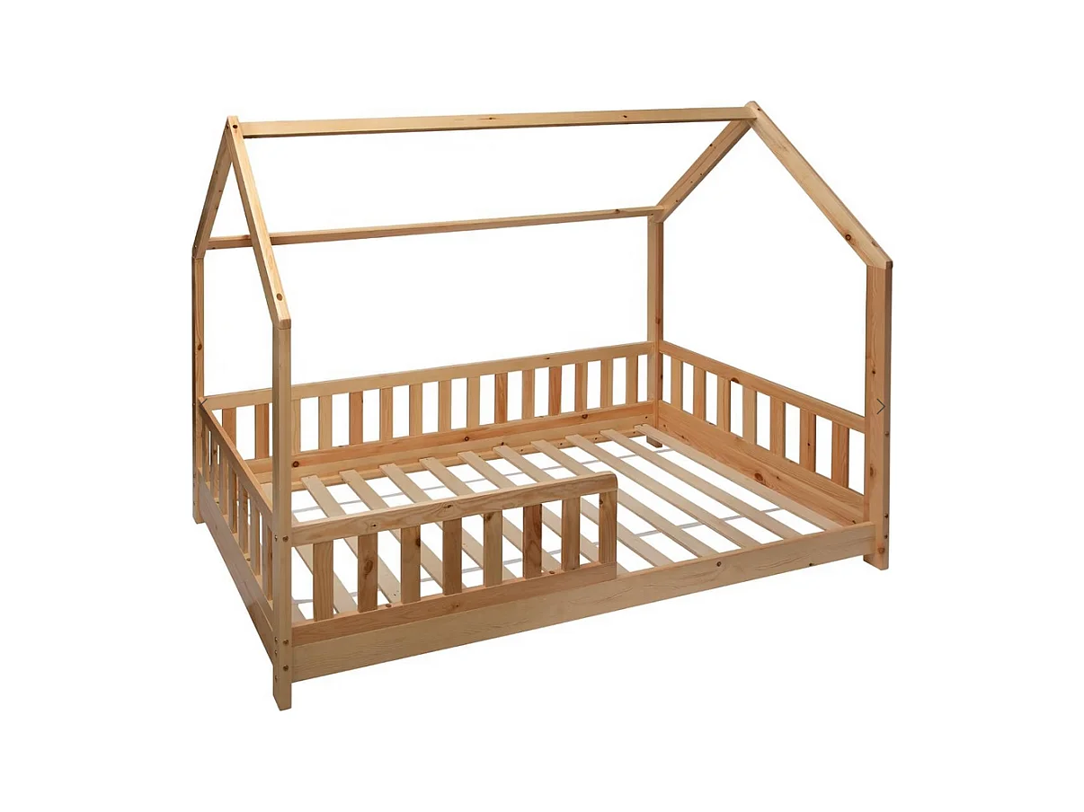 Cama Bosco Cabine Juvenil 98 cm - Madeira de Pinho e Compensado Bege para Crianças