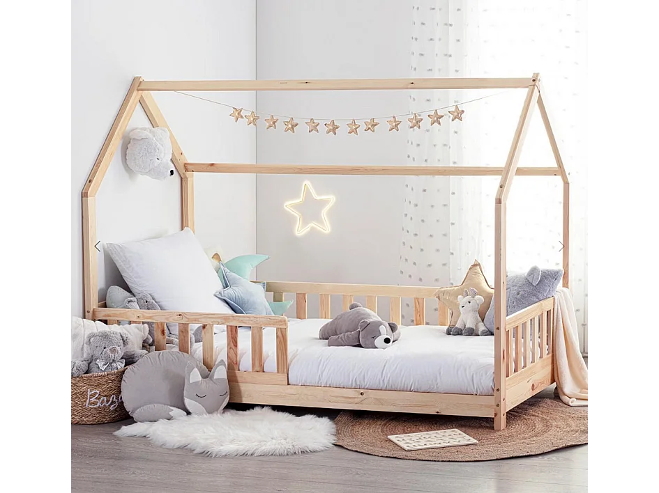 Lit Cabane "Enfant" 90x190cm Naturel