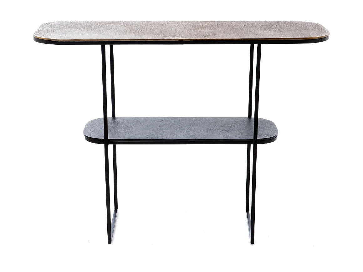 Console rectangulaire en fonte double plateau L116 - MILES