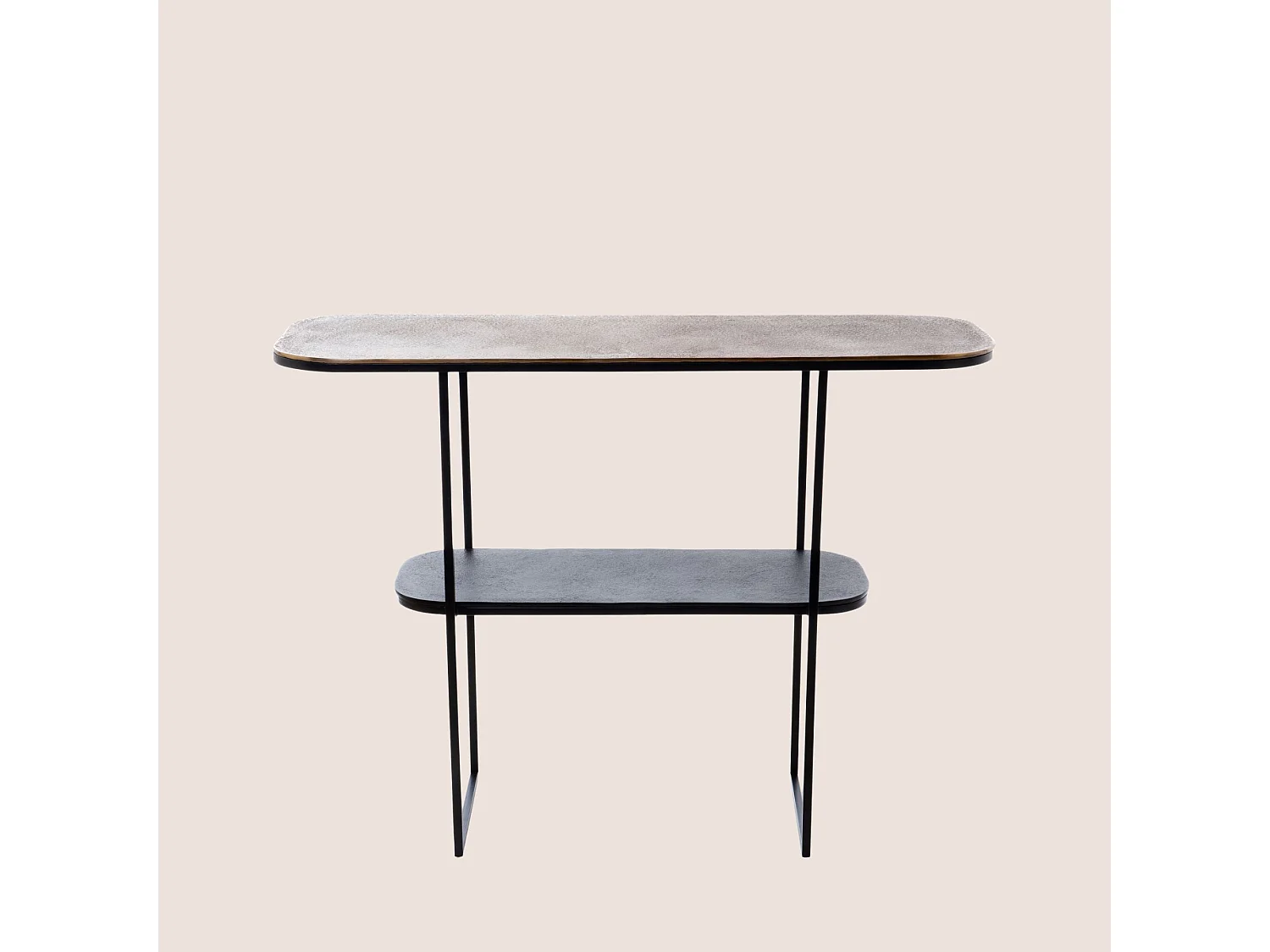 Console rectangulaire en fonte double plateau L116 - MILES