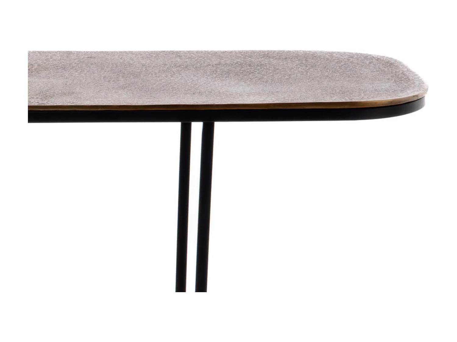 Console rectangulaire en fonte double plateau L116 - MILES