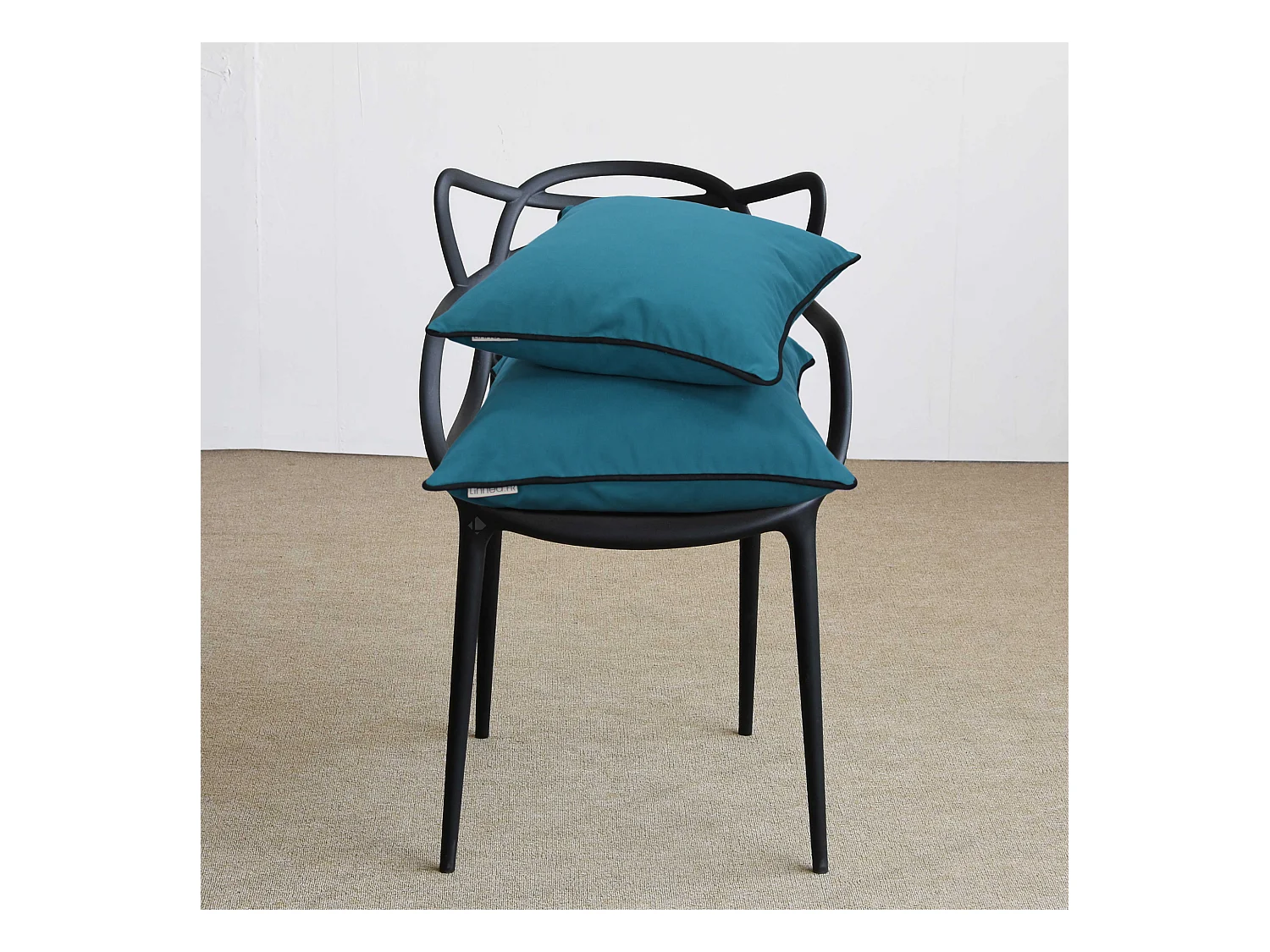 Housse de coussin 80x100 cm MONTSEGUR bleu Prusse