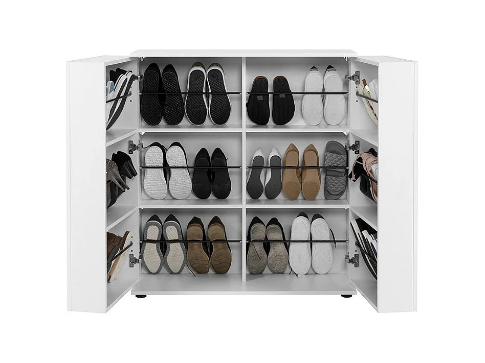 Schoenenkast 2 deuren - 24 paar - L100 x H110 cm