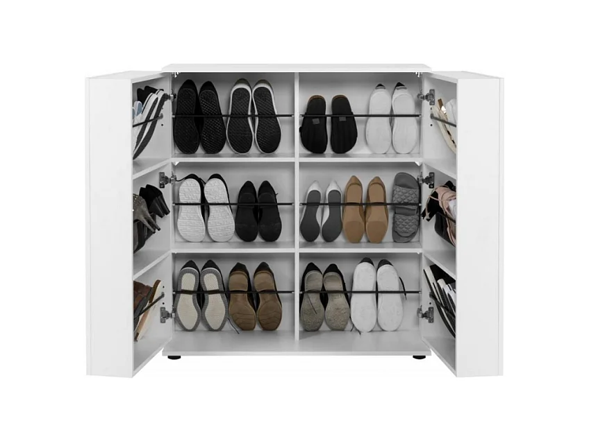 Schoenenkast 2 deuren - 24 paar - L100 x H110 cm