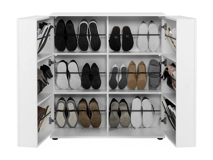 Meuble à chaussures 2 portes - 24 Paires - L100 x H110 cm