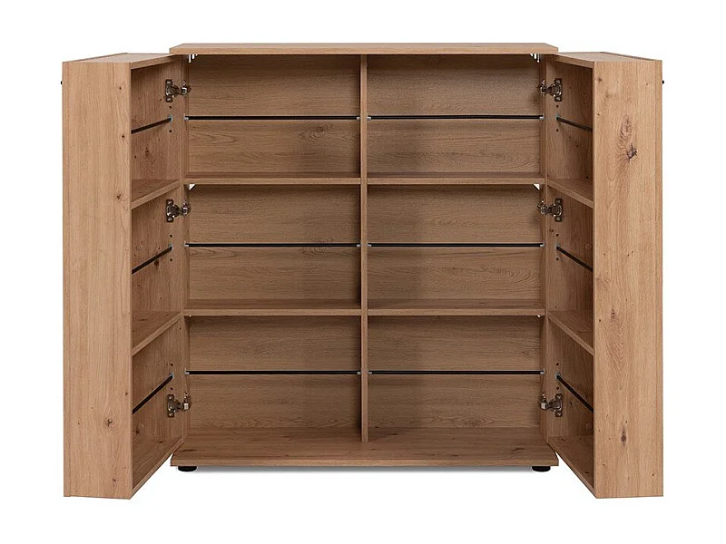 Zapatero 2 puertas 8 baldas - 100 cm