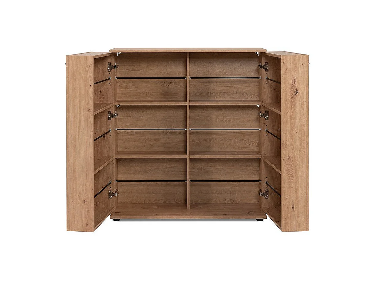 Zapatero 2 puertas 8 baldas - 100 cm