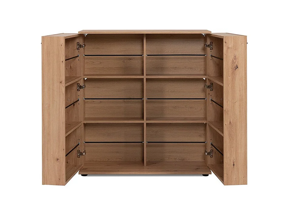 Zapatero 2 puertas 8 baldas - 100 cm