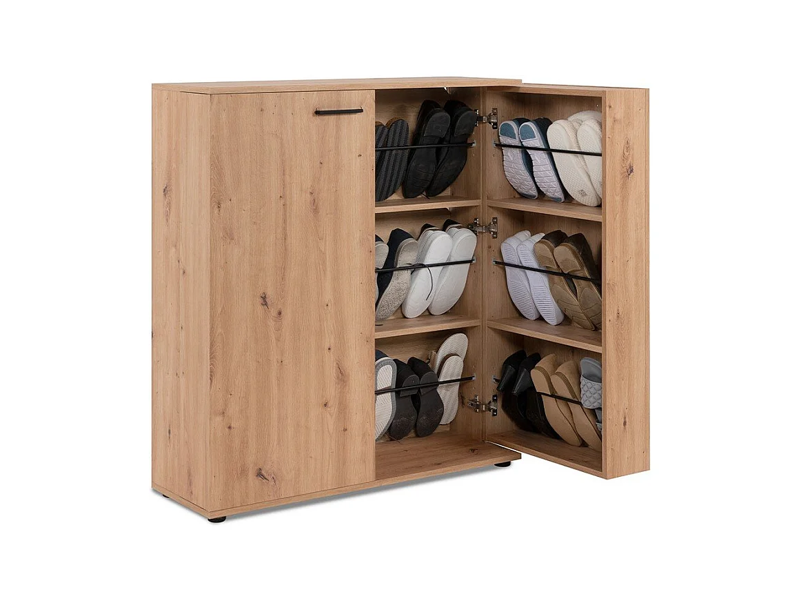 Zapatero 2 puertas 8 baldas - 100 cm