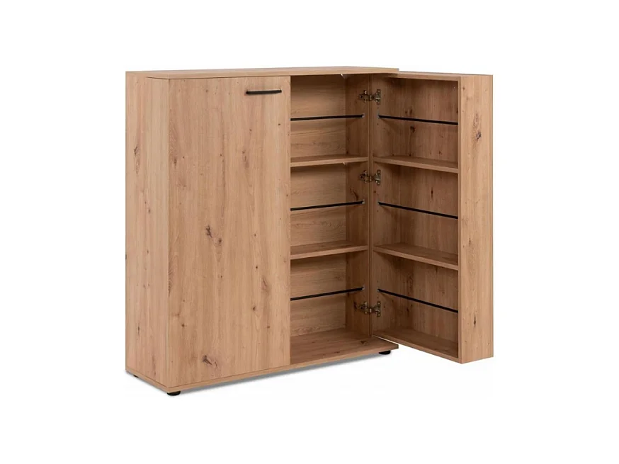 Zapatero 2 puertas 8 baldas - 100 cm