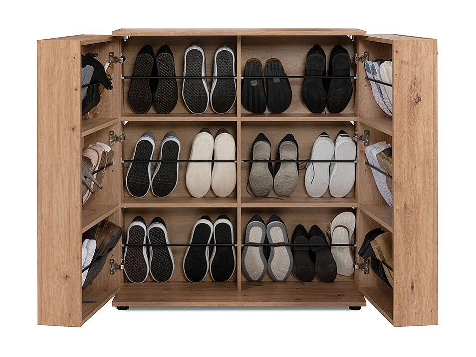 Meuble à chaussures 2 portes - 24 Paires - L100 x H110 cm