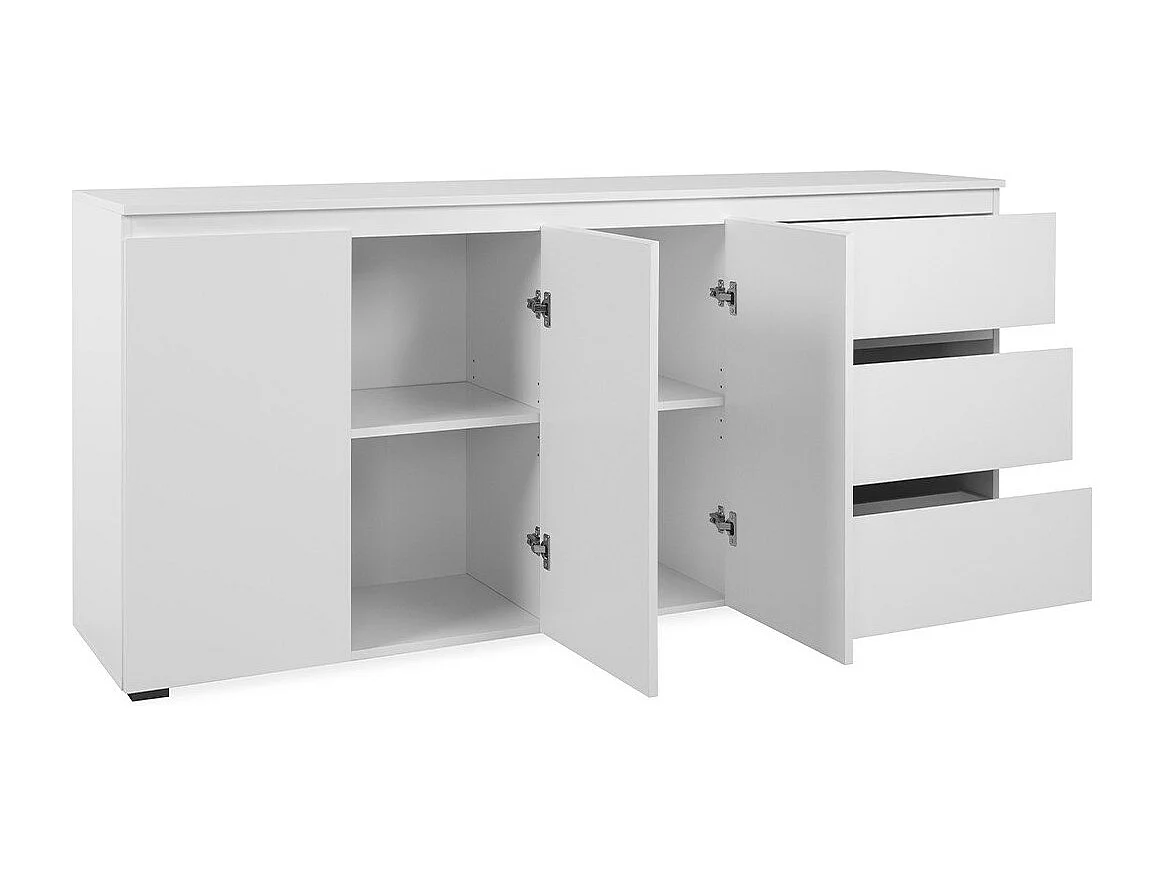Kredens 3-drzwiowy z 3 szufladami i 2 półkami - szer. 178,5 x wys. 80 cm
