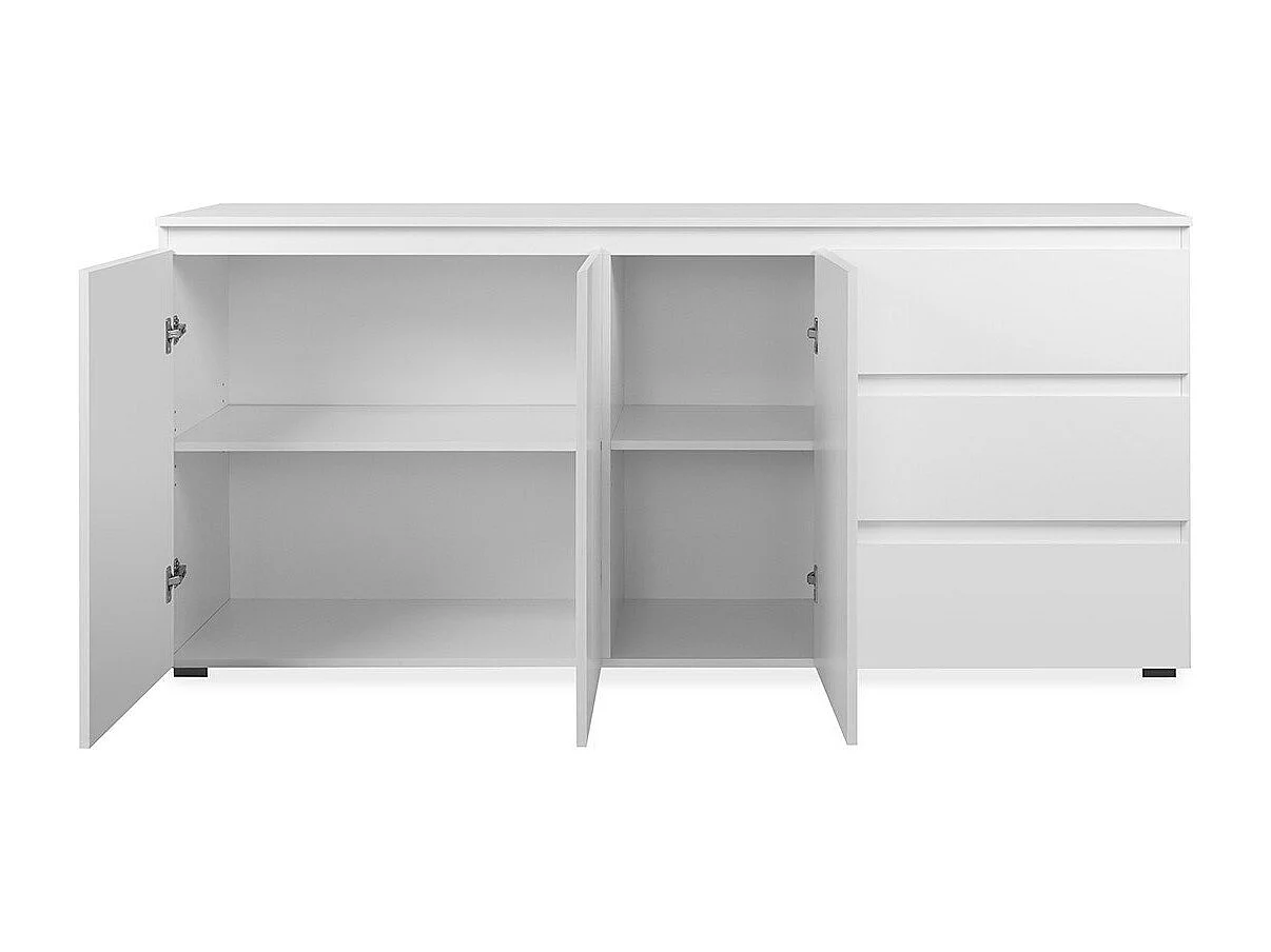 Kredens 3-drzwiowy z 3 szufladami i 2 półkami - szer. 178,5 x wys. 80 cm