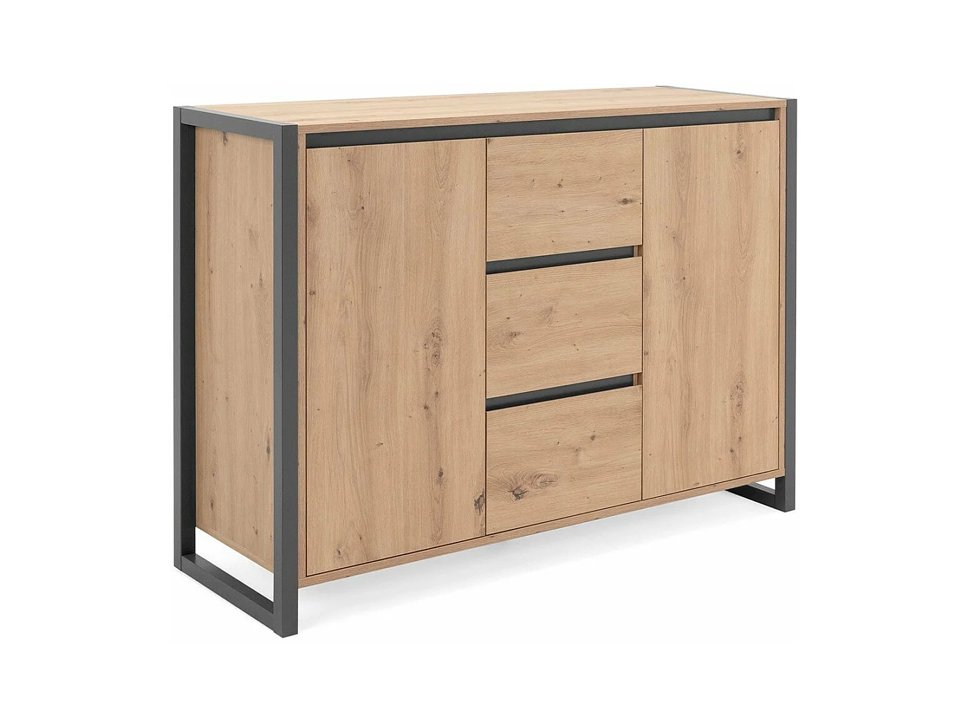 Buffet 2 portes 3 tiroirs L120 cm - DENVER