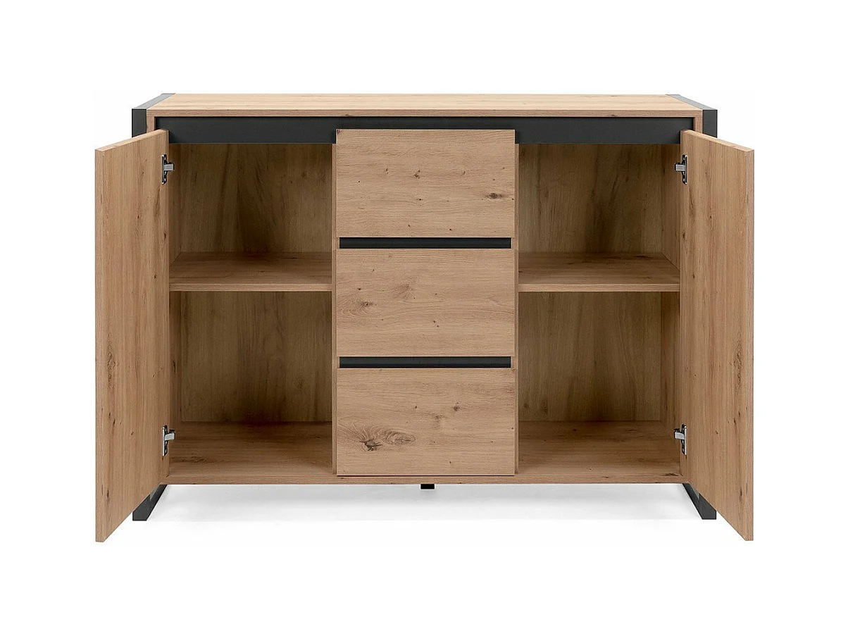 Buffet 2 portes 3 tiroirs L120 cm - DENVER