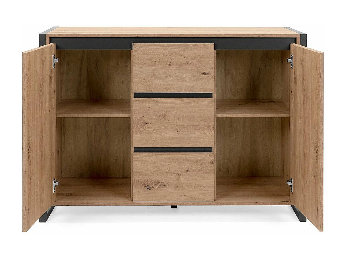 Buffet 2 portes 3 tiroirs L120 cm - DENVER