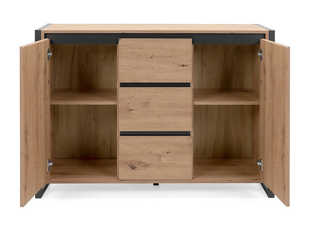 Buffet 2 portes 3 tiroirs L120 cm - DENVER