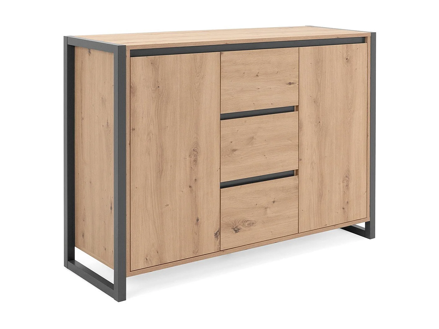 Buffet 2 portes 3 tiroirs L120 cm - DENVER
