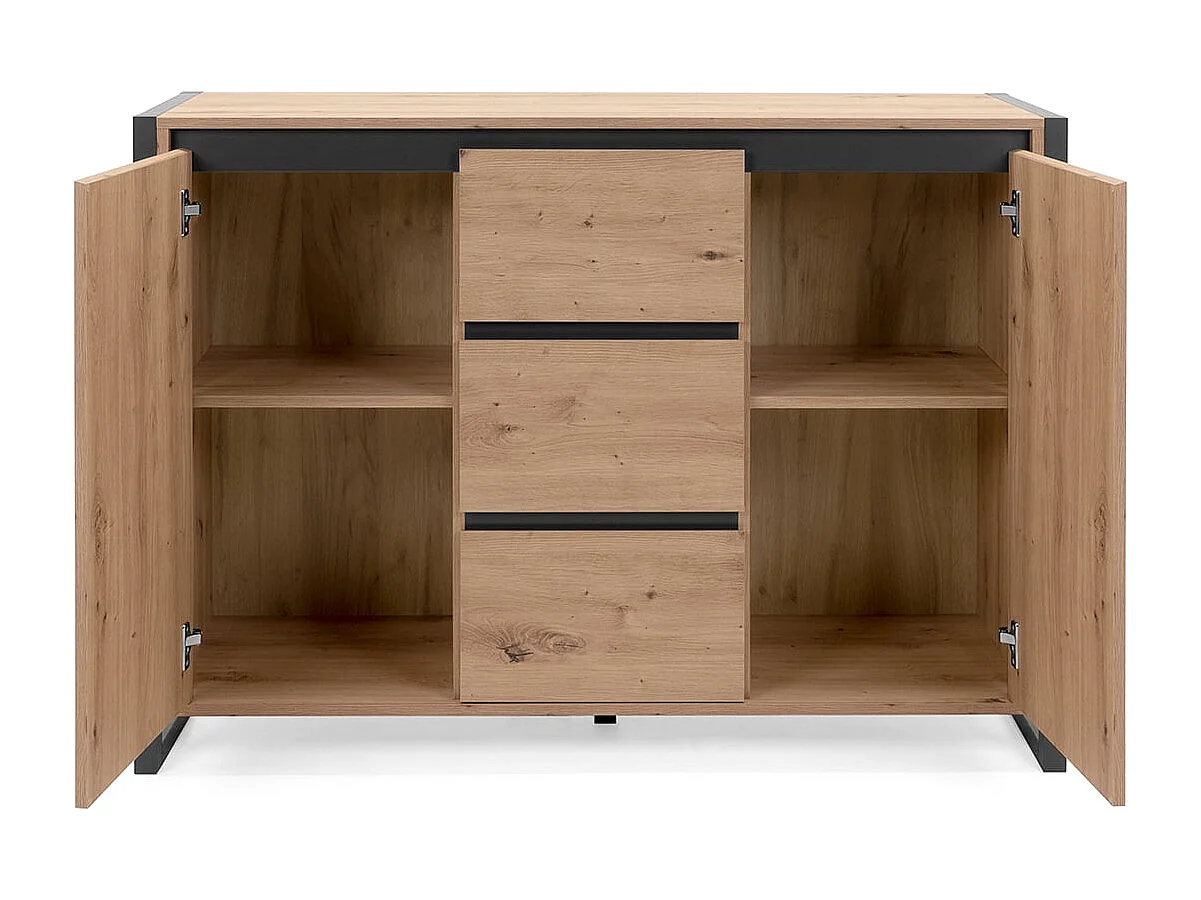Buffet 2 portes 3 tiroirs L120 cm - DENVER