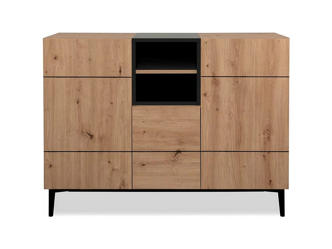 Buffet 3 portes 2 niches L120 cm - Nola