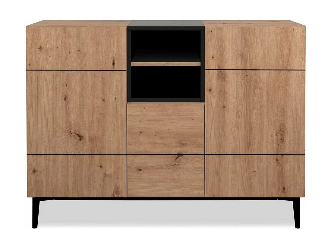 Buffet 3 portes 2 niches L120 cm - Nola