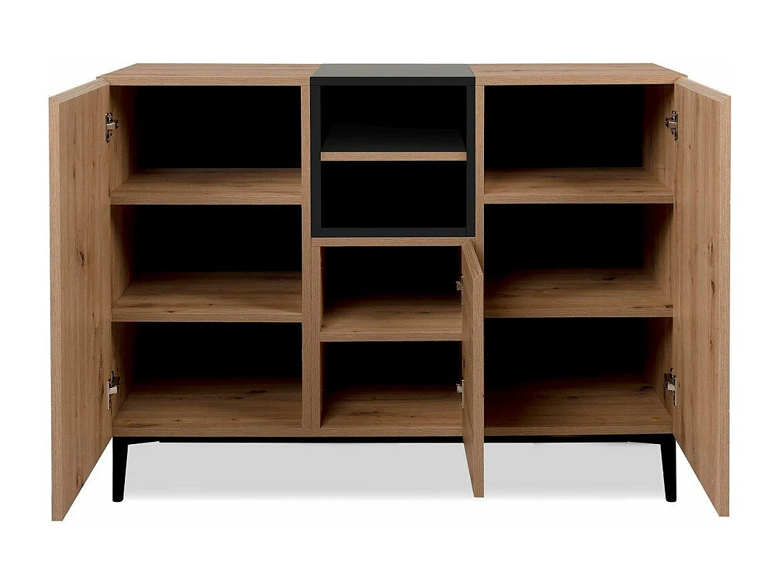 Buffet 3 portes 2 niches L120 cm - Nola