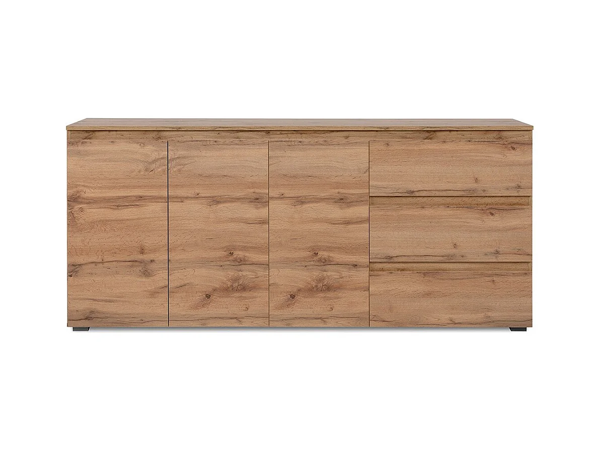 Buffet 3 portes 3 tiroirs et 2 étagères - L178,5 x H80 cm