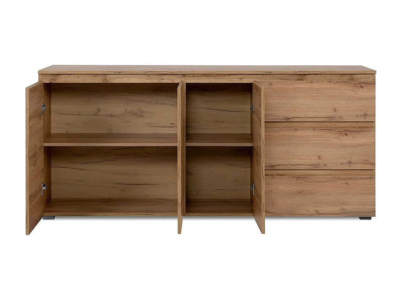 Sideboard mit 3 Türen, 3 Schubladen und 2 Regalen - L178,5 cm