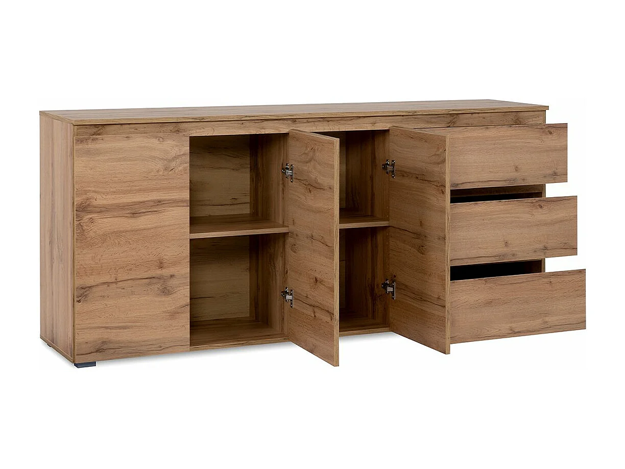 Sideboard mit 3 Türen, 3 Schubladen und 2 Regalen - L178,5 cm