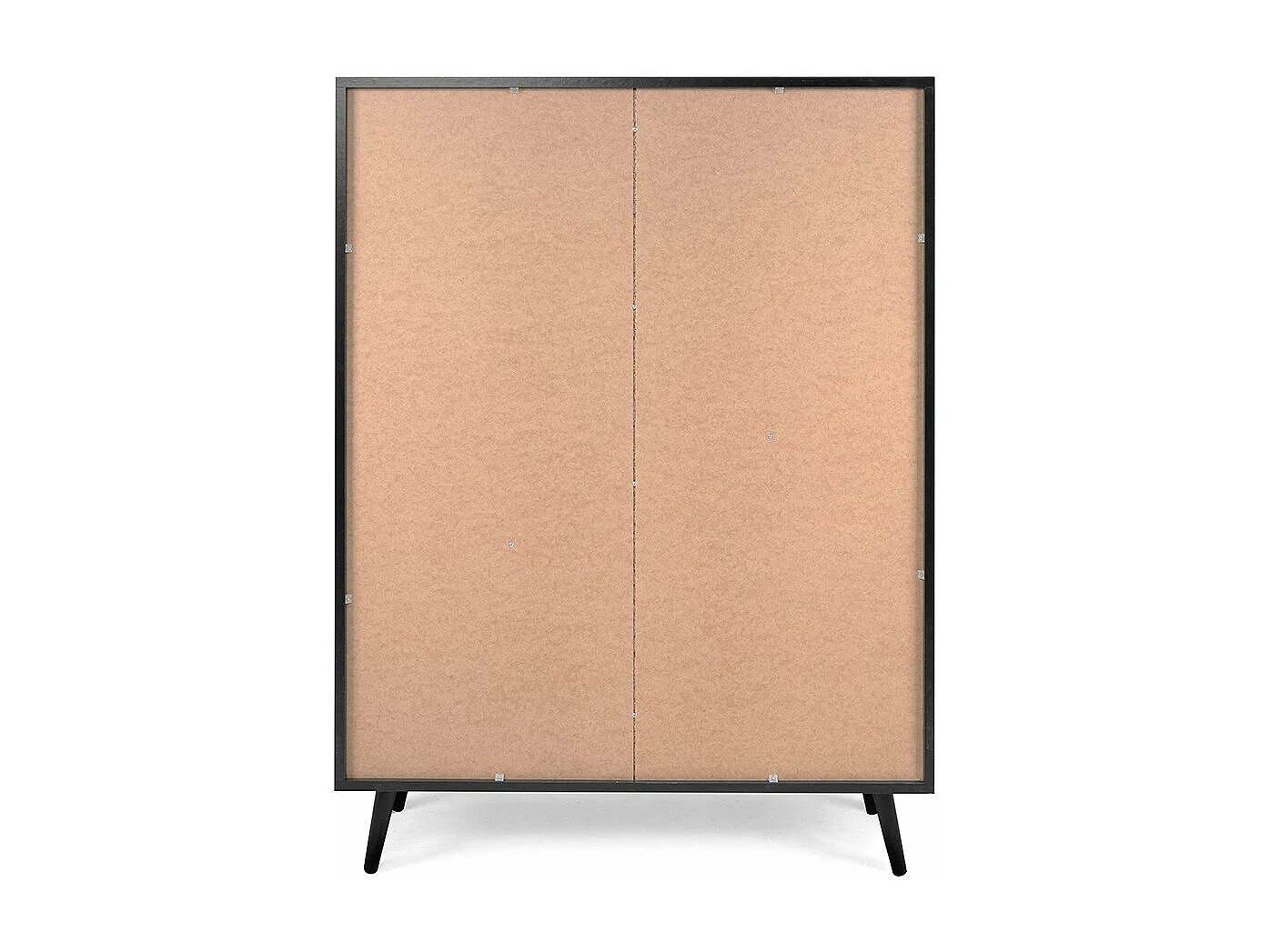 Credenza 2 ante e 2 cassetti, stampa impagliatura e nero