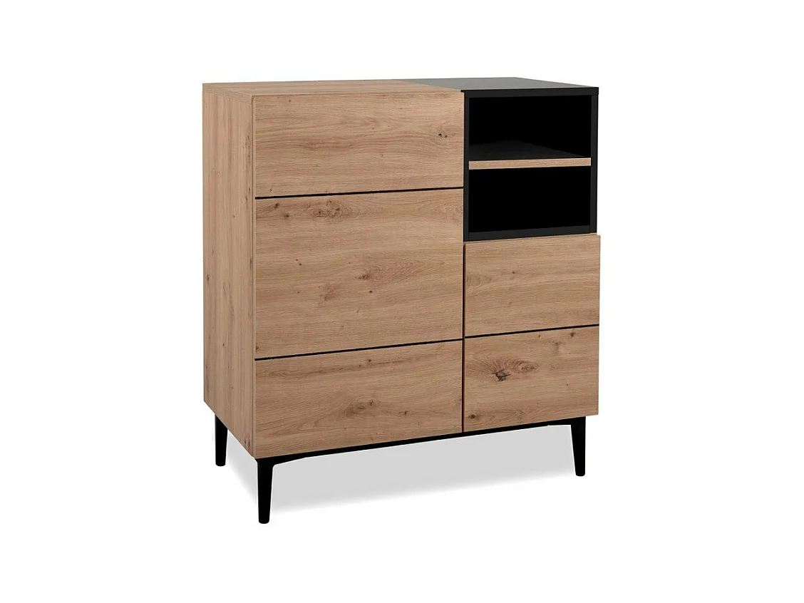 Buffet Hoog 2 Deuren 2 Nissen L80 cm - Nola