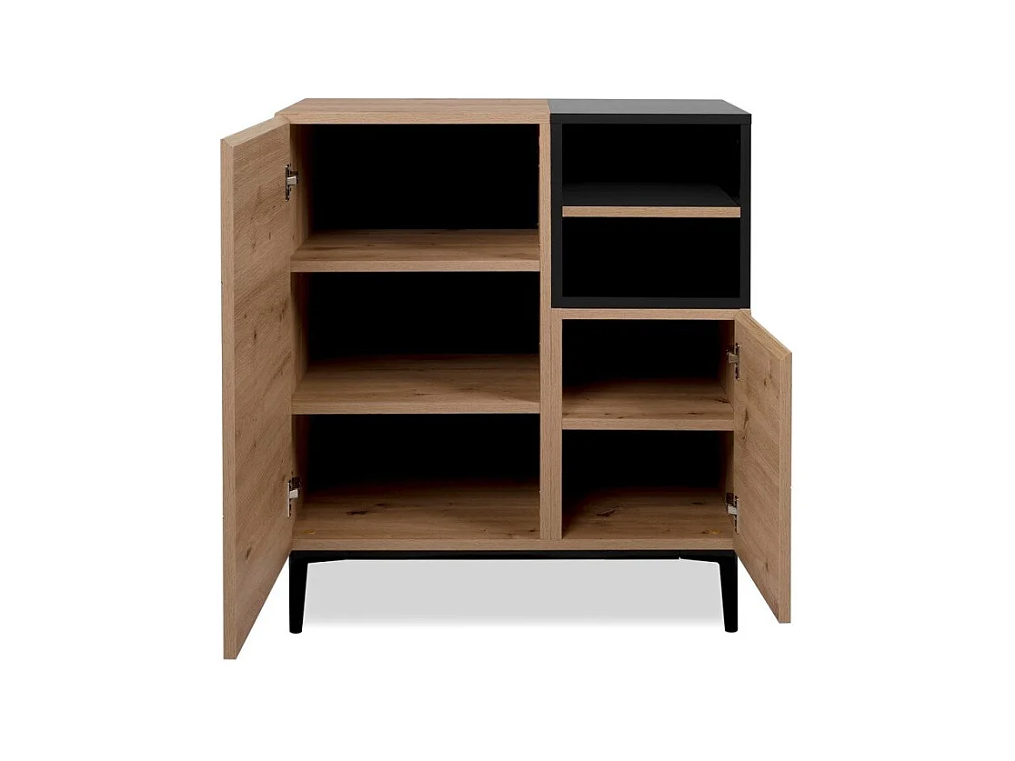 Buffet Hoog 2 Deuren 2 Nissen L80 cm - Nola