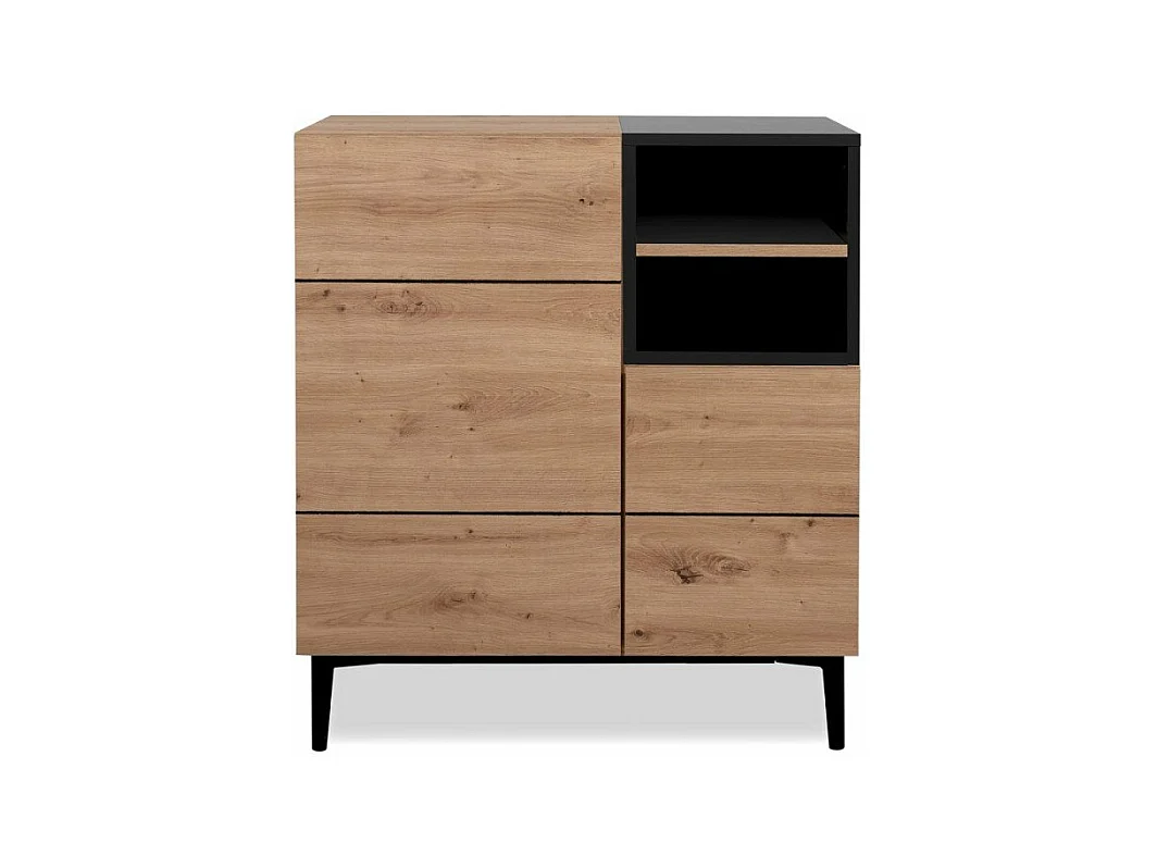 Buffet Haut 2 Portes 2 Niches L80 cm - Nola