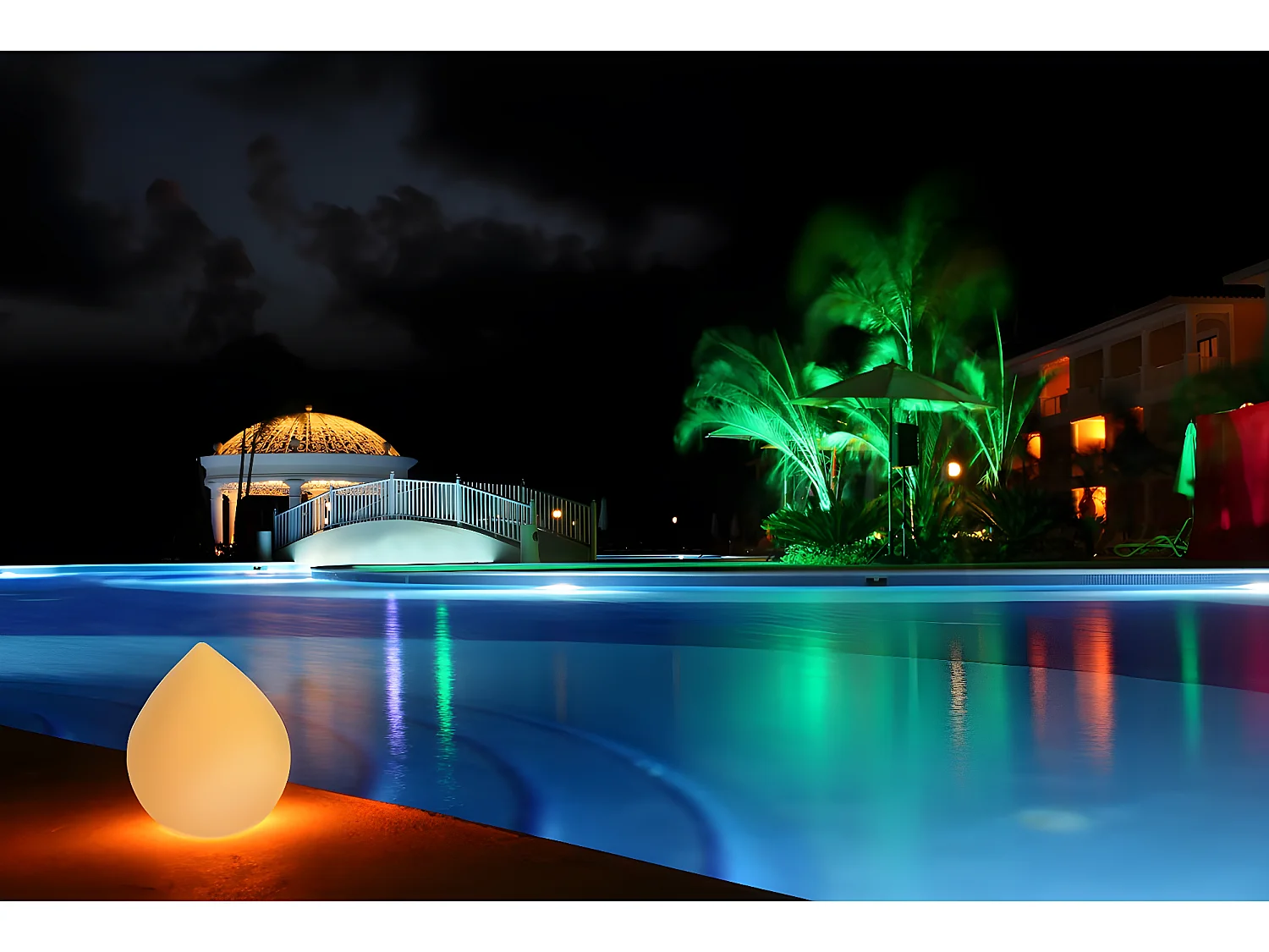 Lampada LED portatile e ricaricabile "Deco" per piscina