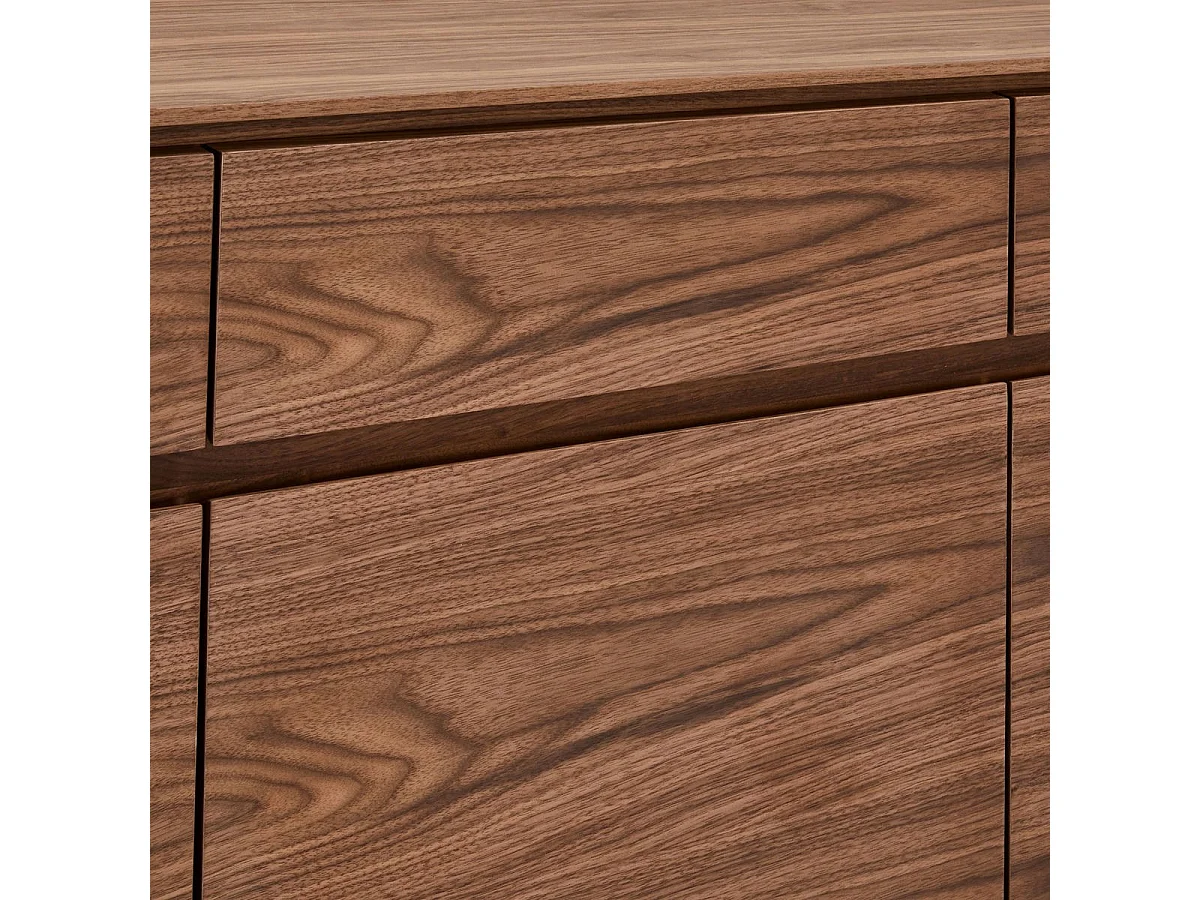 Buffetkast Tokyo - 4 deuren, 4 laden - MDF & staal - Amerikaanse eik