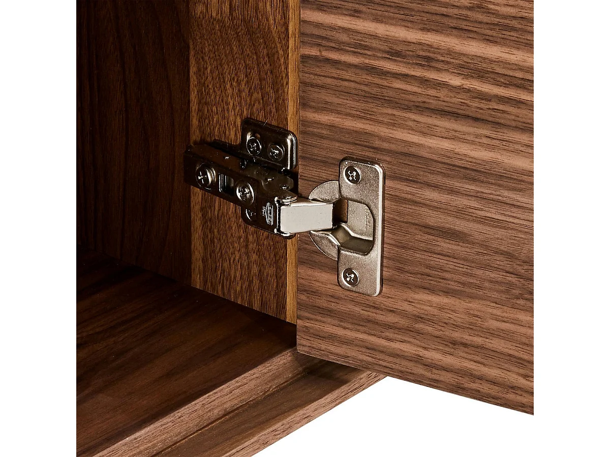 Buffetkast Tokyo - 4 deuren, 4 laden - MDF & staal - Amerikaanse eik