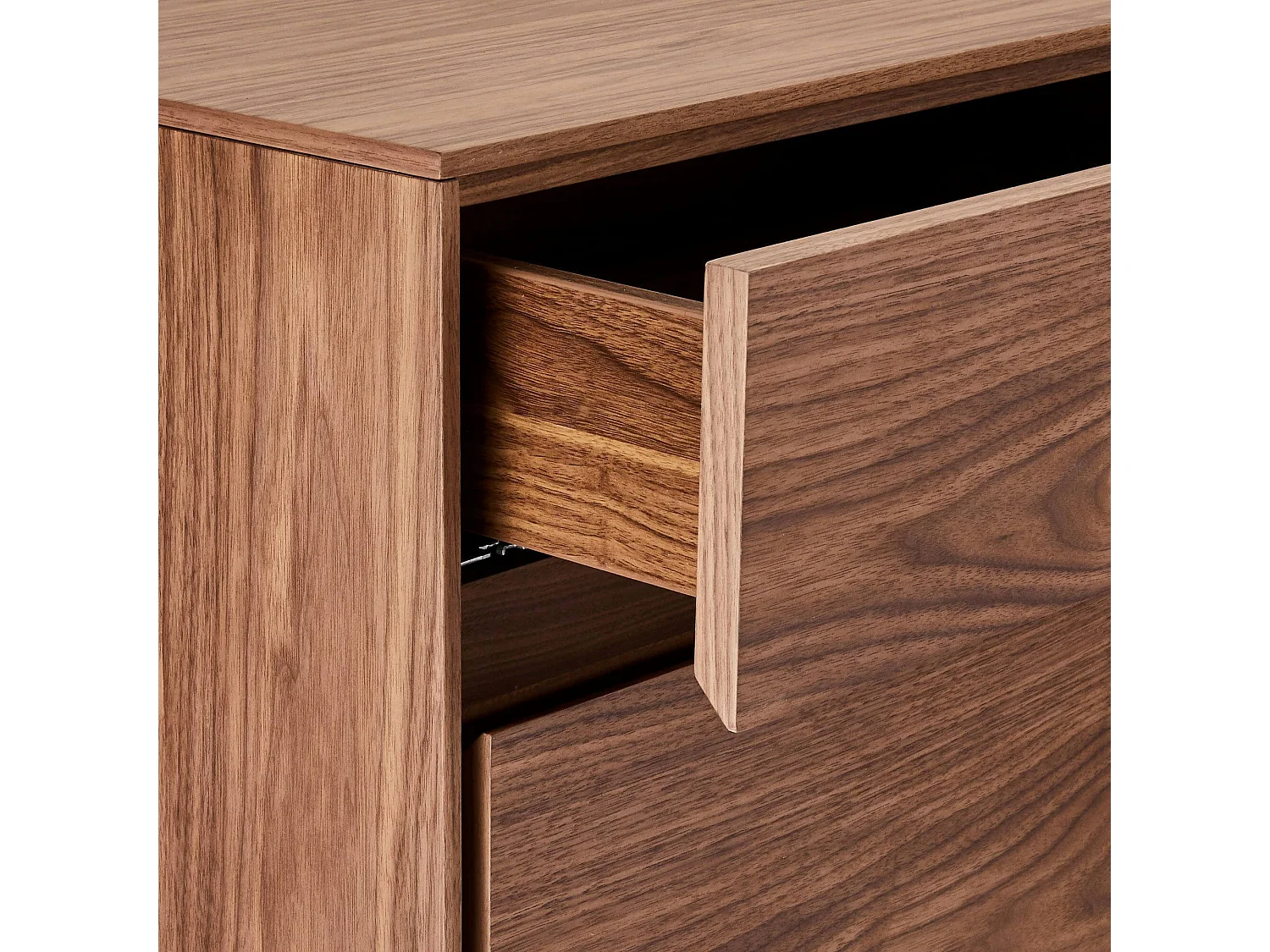 Buffet Tokyo avec 4 portes et 4 tiroirs - MDF et métal - Noyer