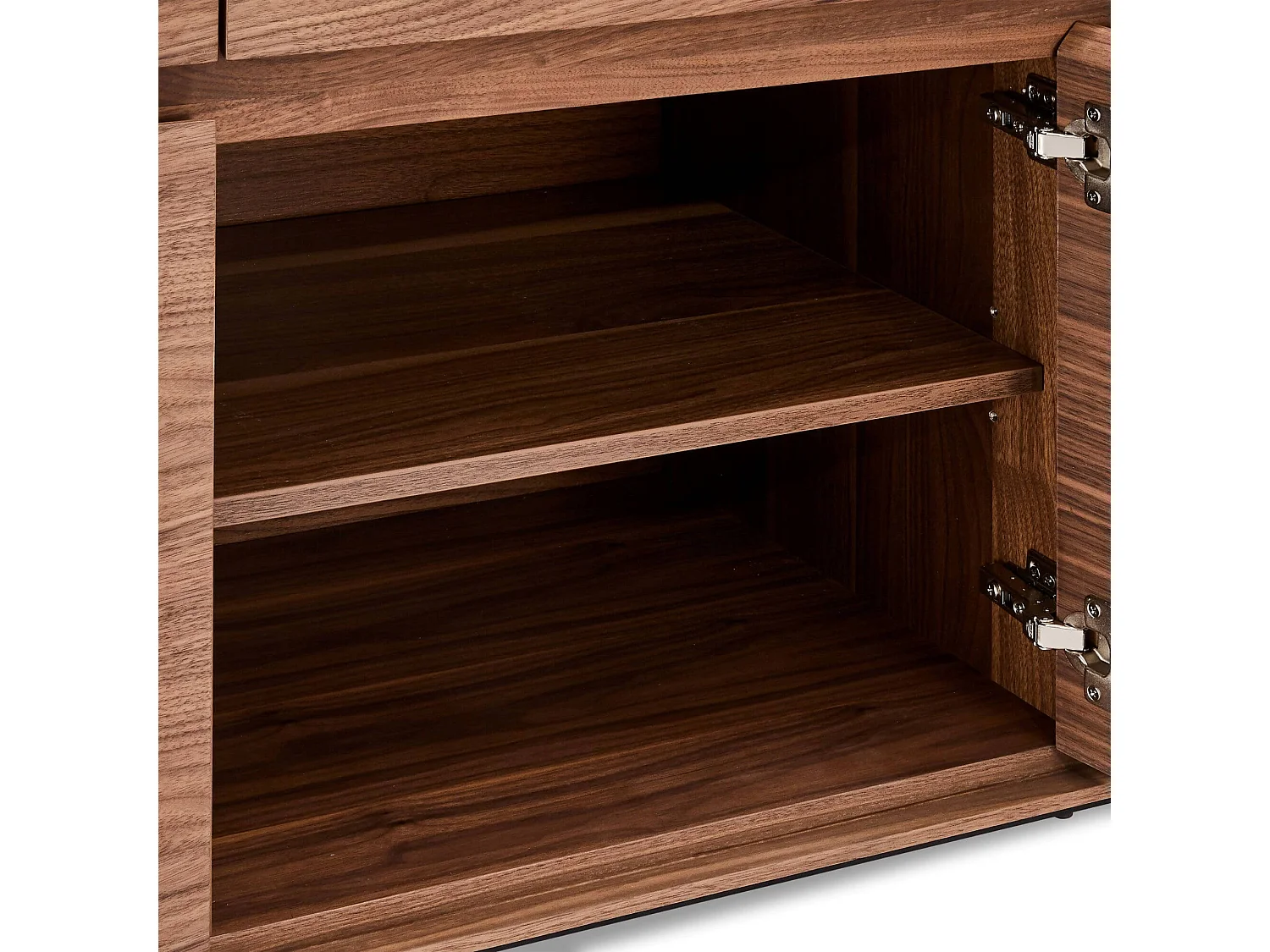Buffet Tokyo avec 4 portes et 4 tiroirs - MDF et métal - Noyer