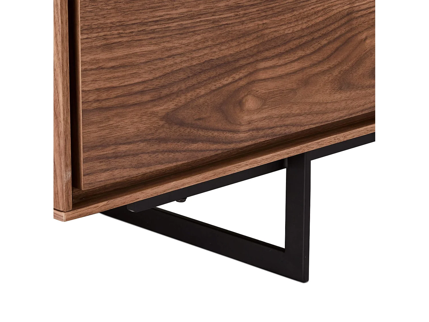 Buffet Tokyo avec 4 portes et 4 tiroirs - MDF et métal - Noyer