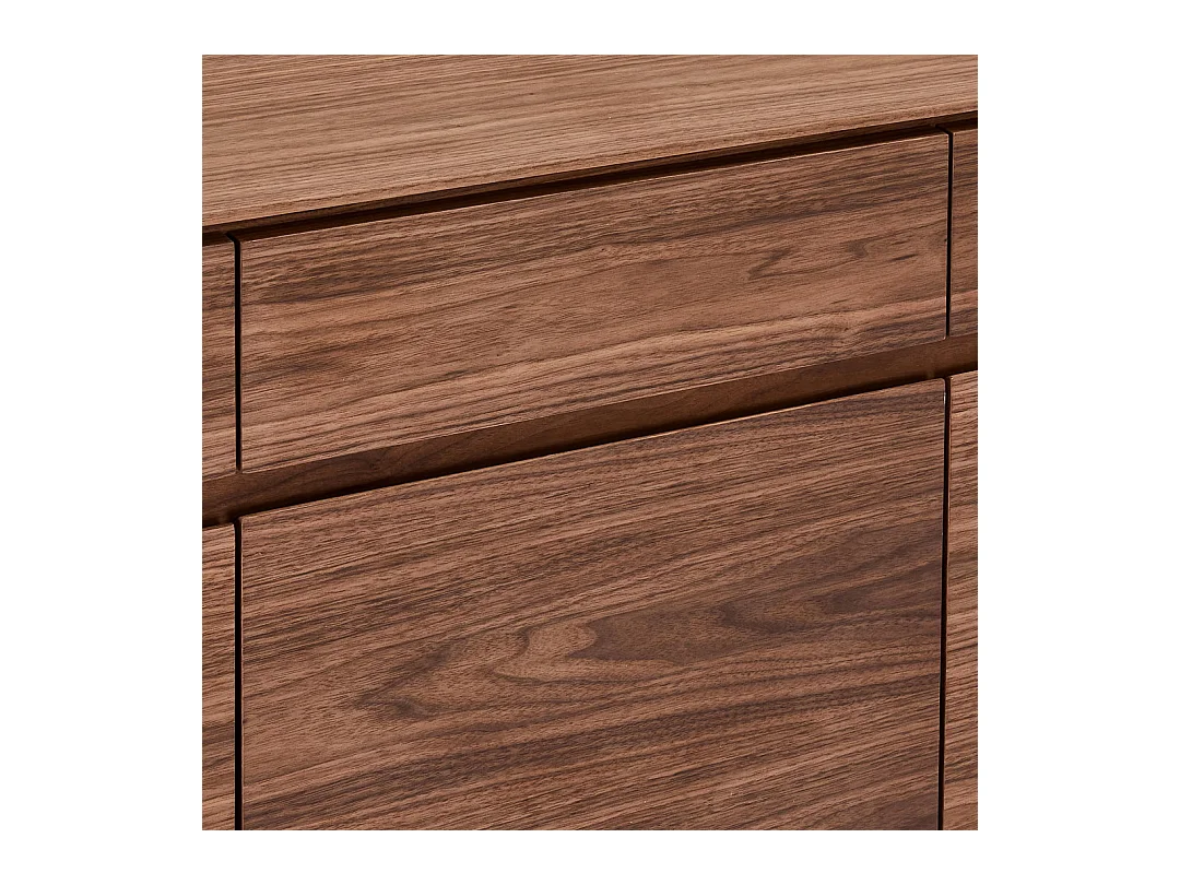 Buffetkast Tokyo - 3 deuren, 3 laden - MDF & staal - Amerikaanse eik