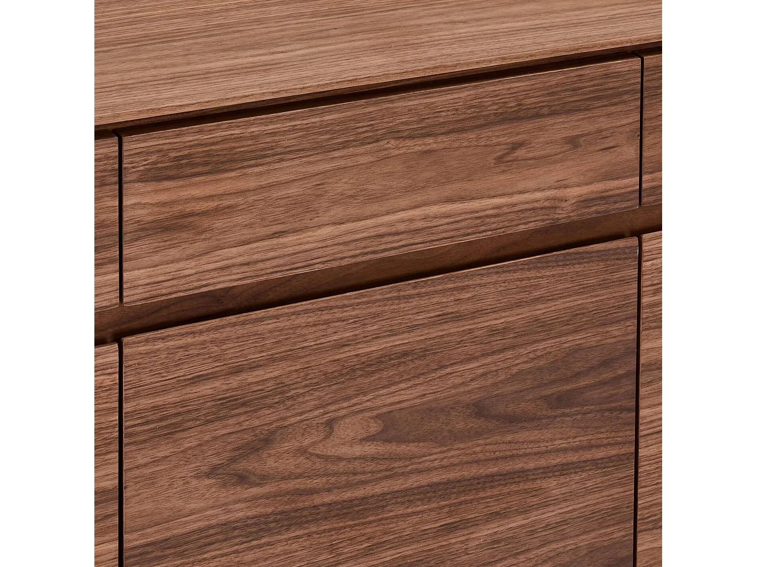 Buffet Tokyo avec 3 portes et 3 tiroirs - MDF et métal - Noyer