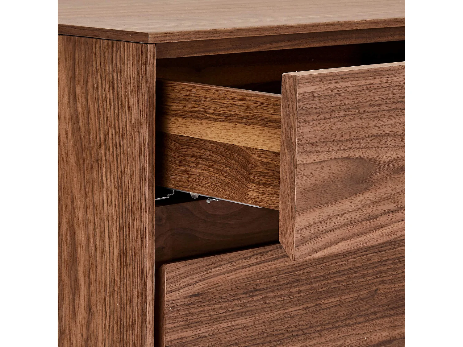 Buffet Tokyo avec 3 portes et 3 tiroirs - MDF et métal - Noyer