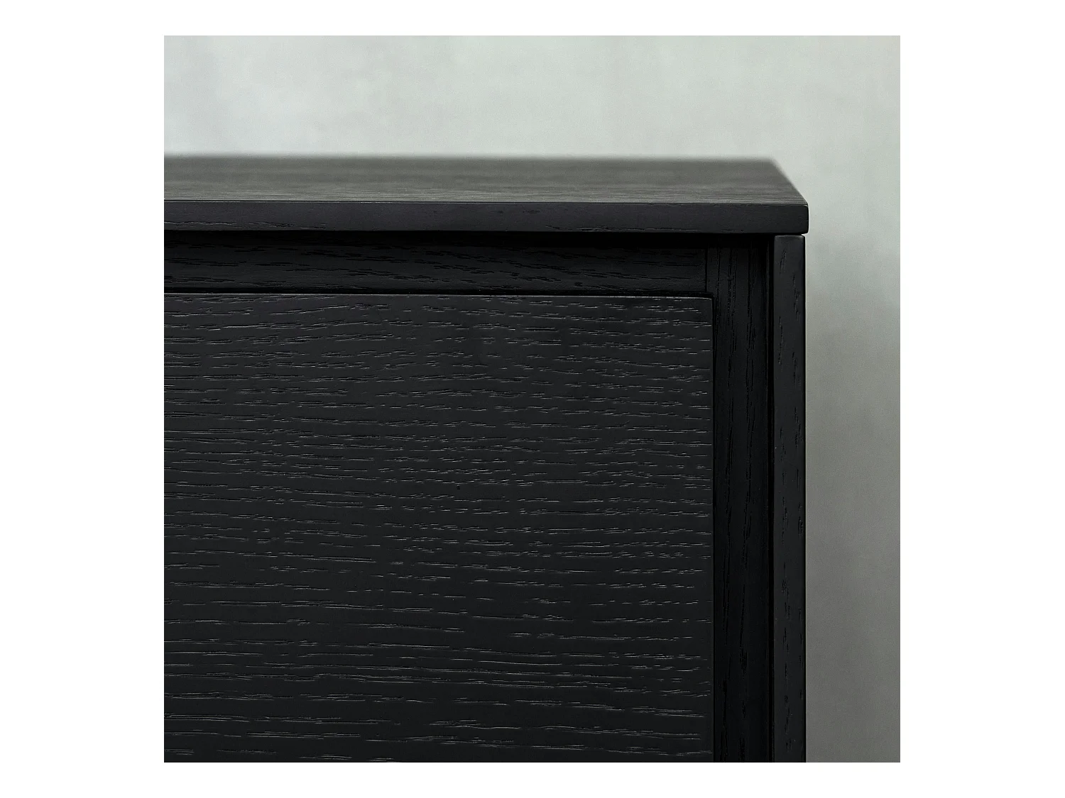 Buffet Tokyo avec 4 portes et 4 tiroirs - MDF et métal - Noir