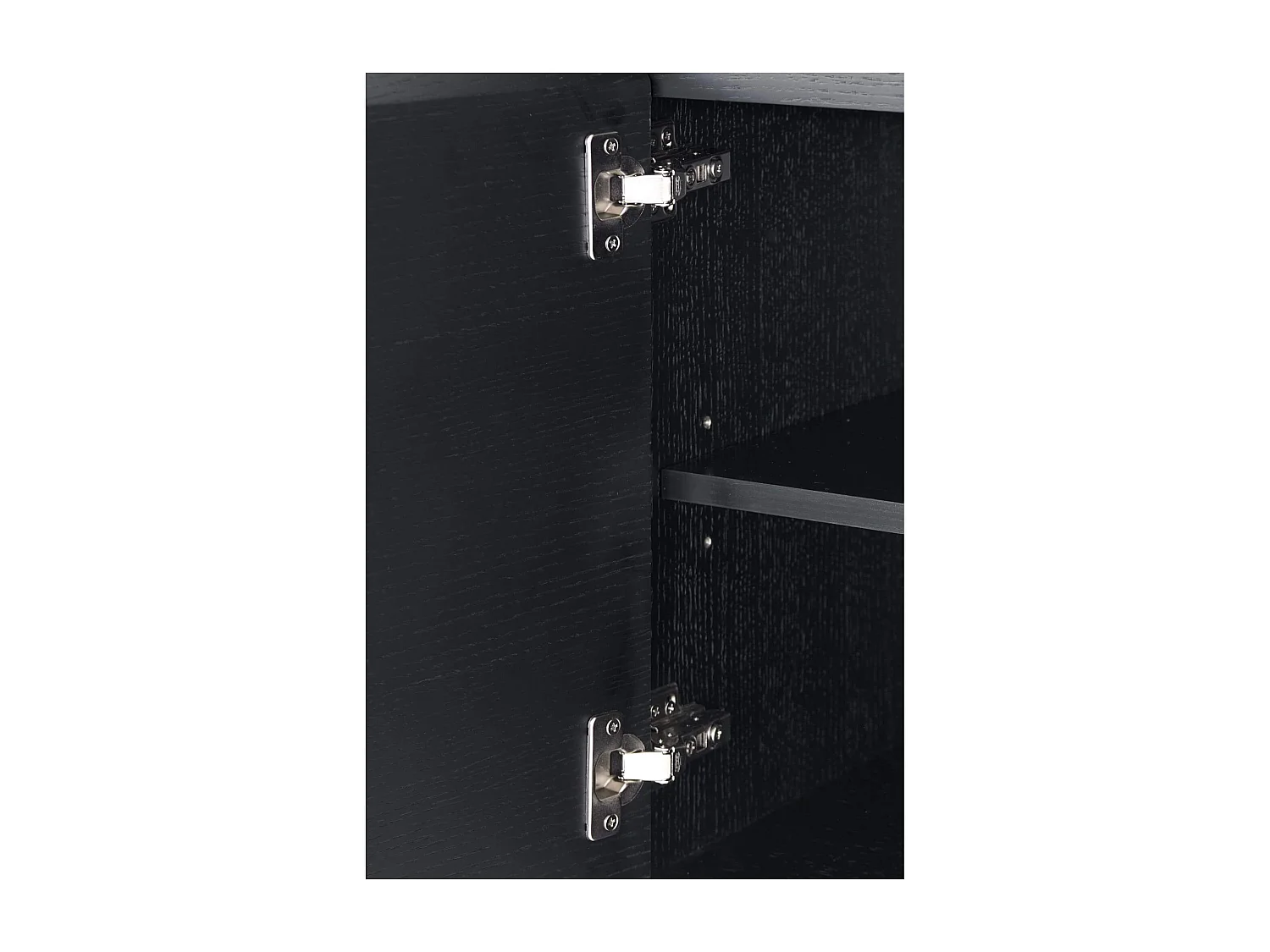 Buffet Tokyo avec 4 portes et 4 tiroirs - MDF et métal - Noir