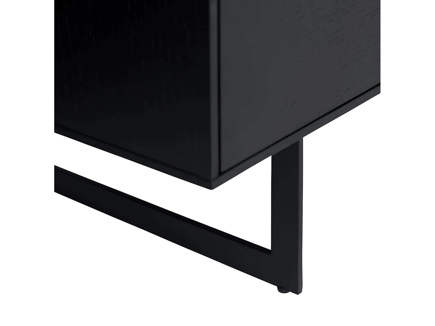 Buffet Tokyo avec 4 portes et 4 tiroirs - MDF et métal - Noir