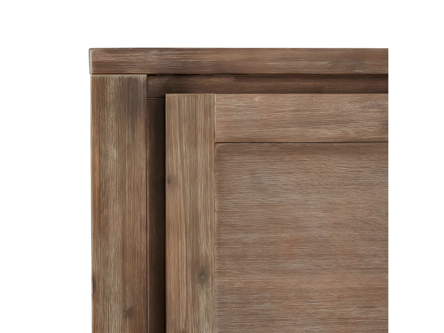 Buffet Alaska avec 2 portes et 3 tiroirs - Acacia massif et MDF - Marron