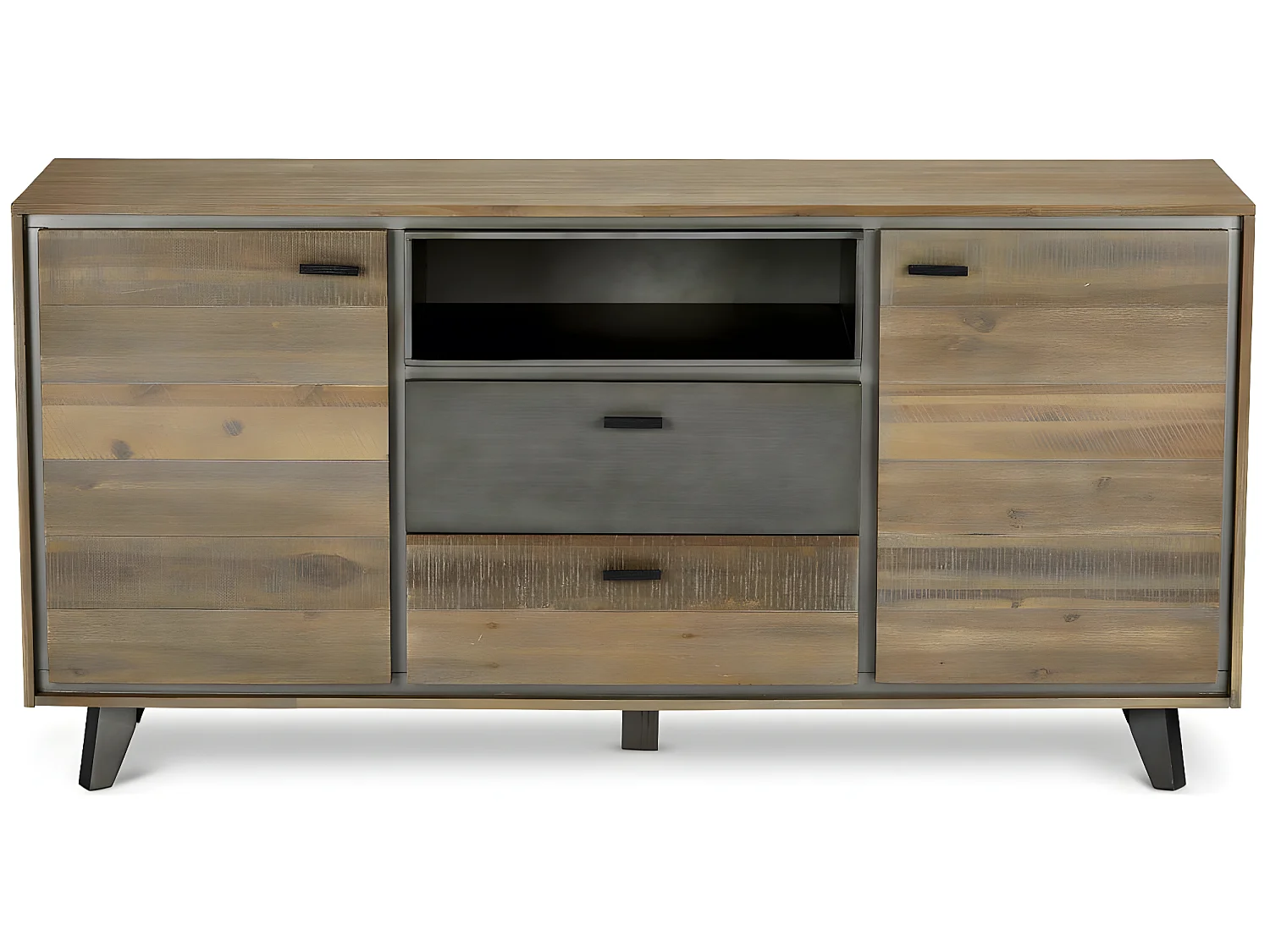 Buffetkast Malaga - 2 deuren, 2 laden - Massief acaciahout & MDF - Bruin