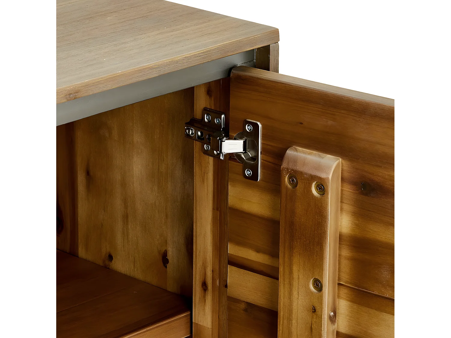 Buffetkast Malaga - 2 deuren, 2 laden - Massief acaciahout & MDF - Bruin