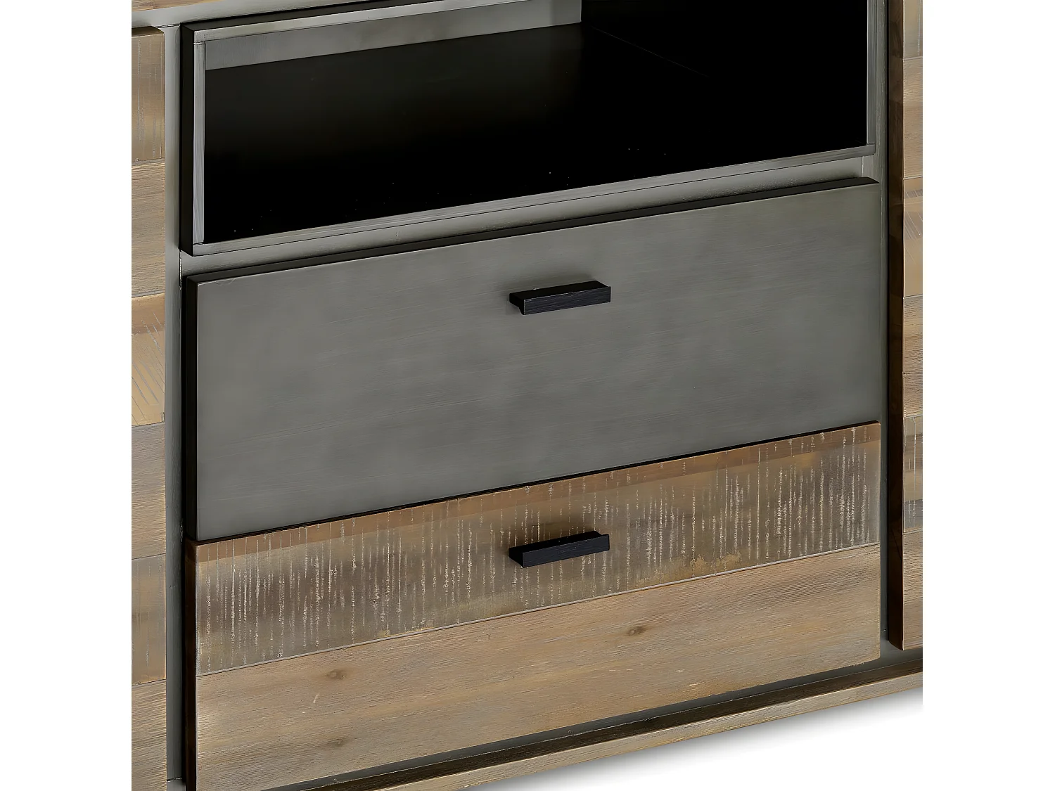 Buffetkast Malaga - 2 deuren, 2 laden - Massief acaciahout & MDF - Bruin